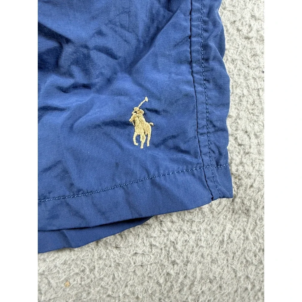 Vintage Polo Ralph Lauren Nylon Swimming Lined Trunks Shorts Navy Mens Size XL